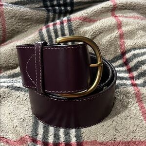 NWOT-LOFT DARK PURPLE WIDE BUCKLED WAIST BULT (174007) (L).